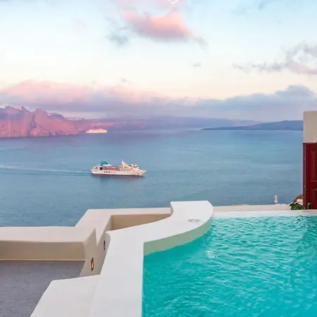 Elegant Santorini Superior One Bedroom With Outdoor Hot Tub Vila