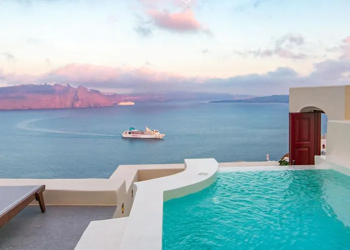 Elegant Santorini Superior One Bedroom With Outdoor Hot Tub Villa